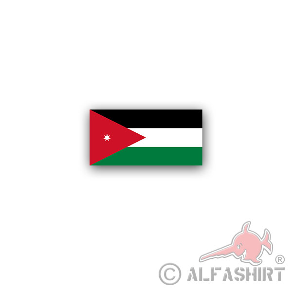 Sticker Jordan Flag Hashemite Kingdom 7x3,5cm A2982