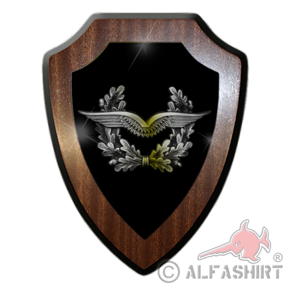 Heraldic shield Luftwaffe Cap badge Wall shield Bundeswehr Jet fighter Air base Decoration # 31127