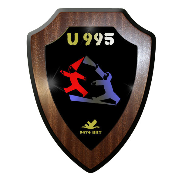 Wappenschild / Wandschild - U 995 Uboot Unterwasserboot Wk2 Meer #9631 