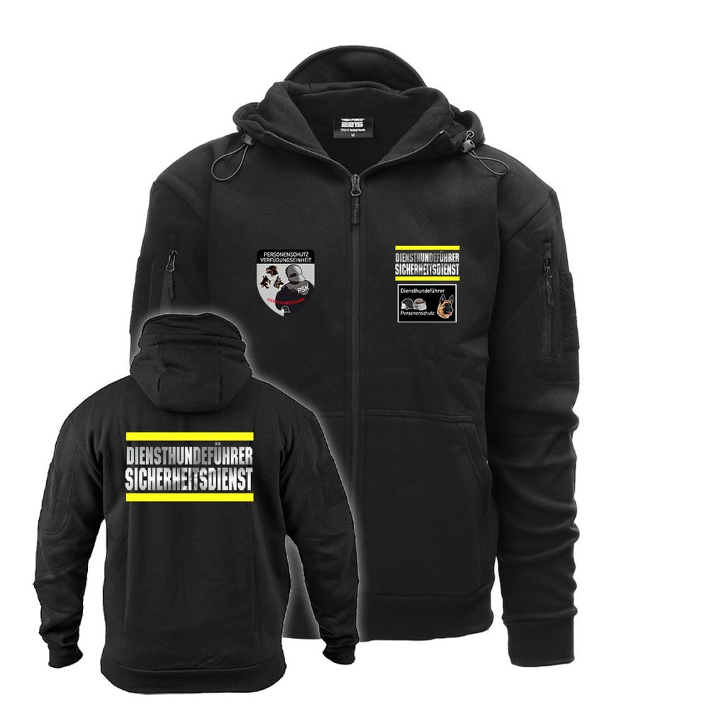 Tactical Hoodie Zipper DHF Sicherheitsdienst Verfügungseinheit #K03632