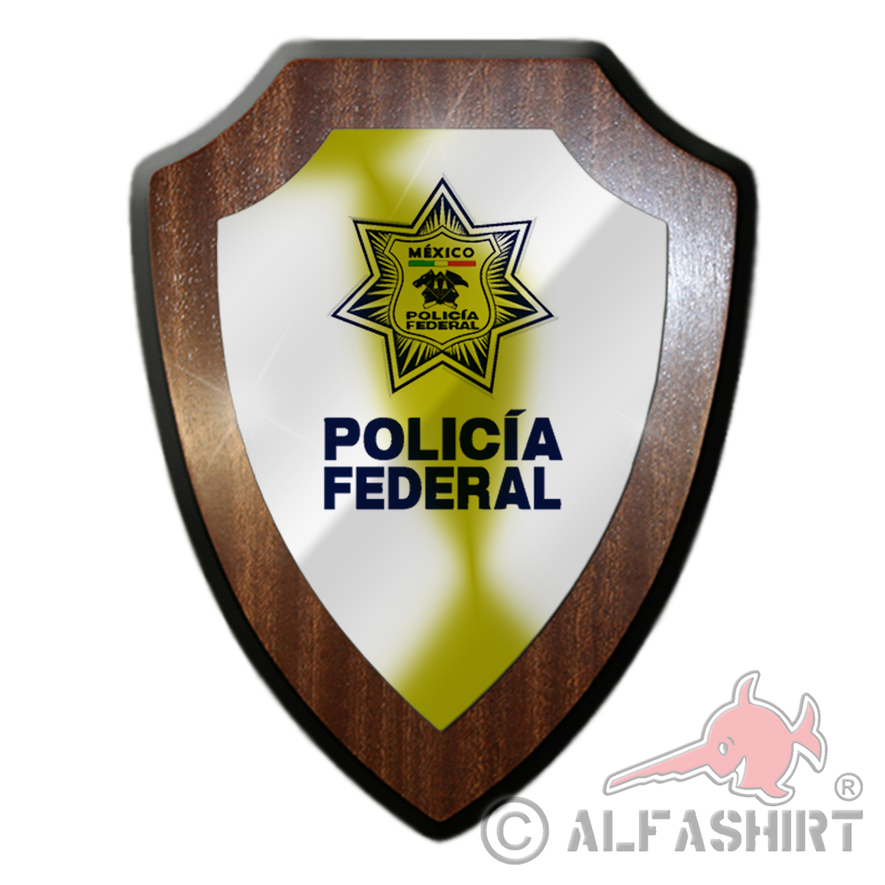 Heraldic shield PF Mexico Policia Federal Federal Police Police Secretaria # 27010