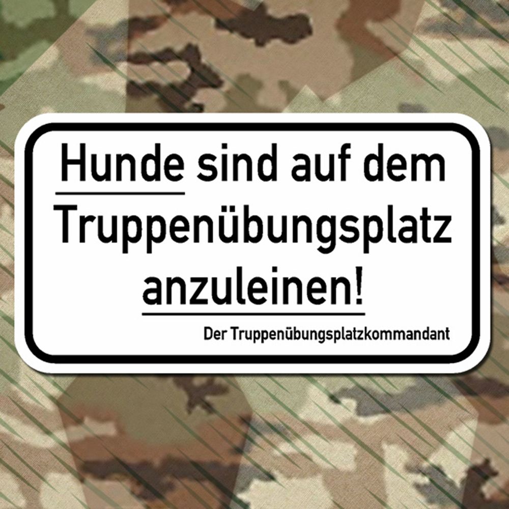 Training Area Dog Shield Commander Germany Wall Decal 45x25cm # A291
