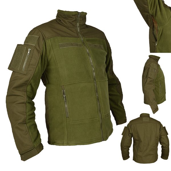 Tactical Commando Fleecejacke oliv Jäger Bekleidung Försterkleidung Dienst 13414