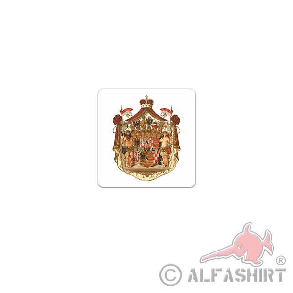 Aufkleber/Sticker Fürstentum Schwarzburg-Sondershausen Wappen Haus 7x7cm A3269