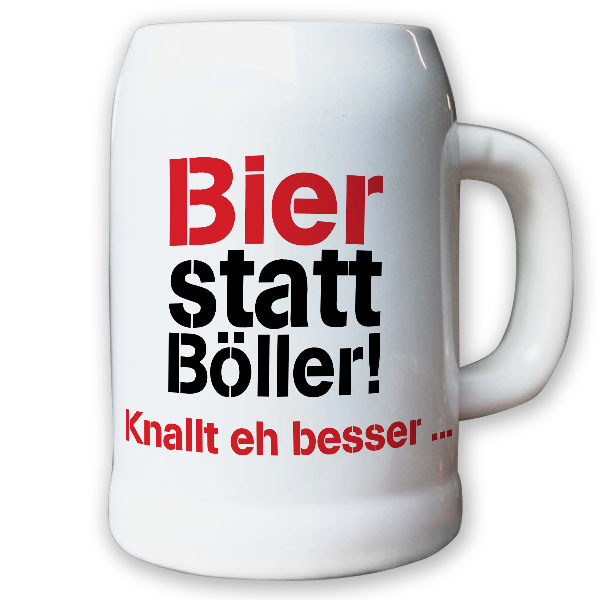 Bier Böller Ballern Knallen Silvester Party Spaß - Krug / Bierkrug 0,5l #10638