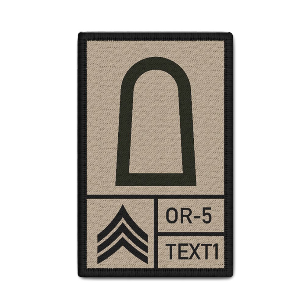 Rank Patch 9,8x6cm Stabsunteroffizier Tropen Wunschtext Stuffz Bundeswehr #35884