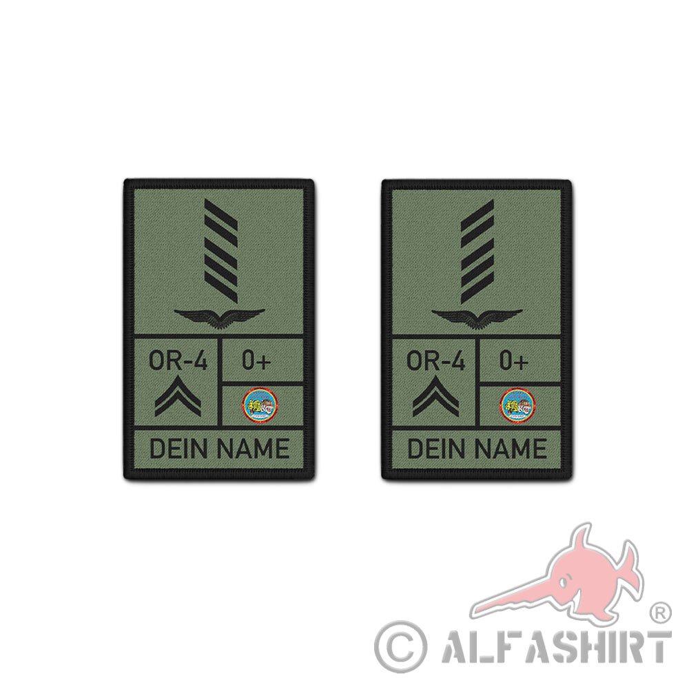 Rank Patch 9.8x6cm Delta Tigers Luftwaffe OStGefr Olive Oberstabsgefreiter #41323