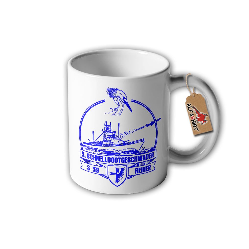 Tasse P6159 S59 Reiher Bundeswehr Geschwader Altes Wappen S-Boot Klasse #32760