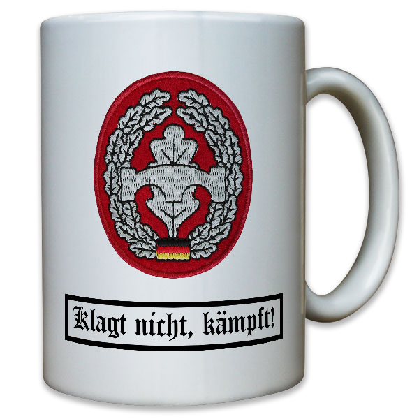 Barettabzeichen Pioniertruppe Stoffabzeichen Pios SpezPi Aufnäher - Tasse #10963