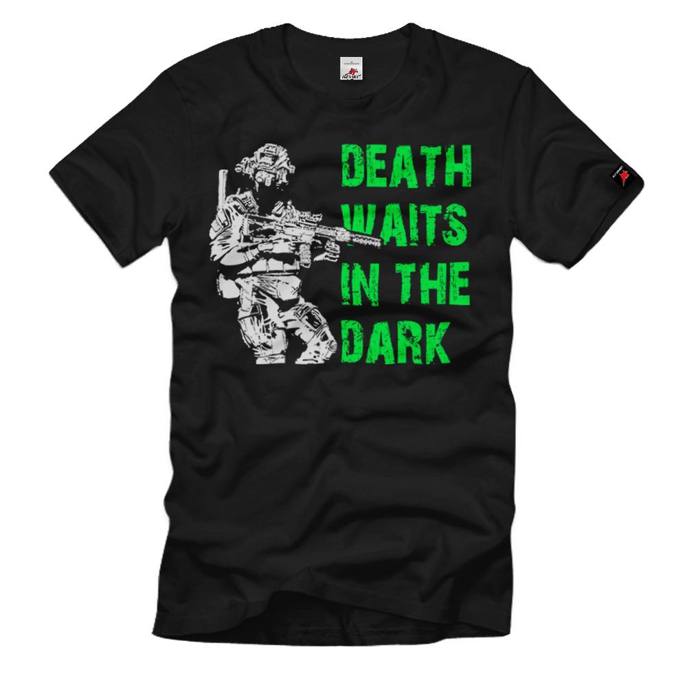 Death waits in the dark Nachtsicht-Gerät Operator Soldat AR15 T Shirt #36680