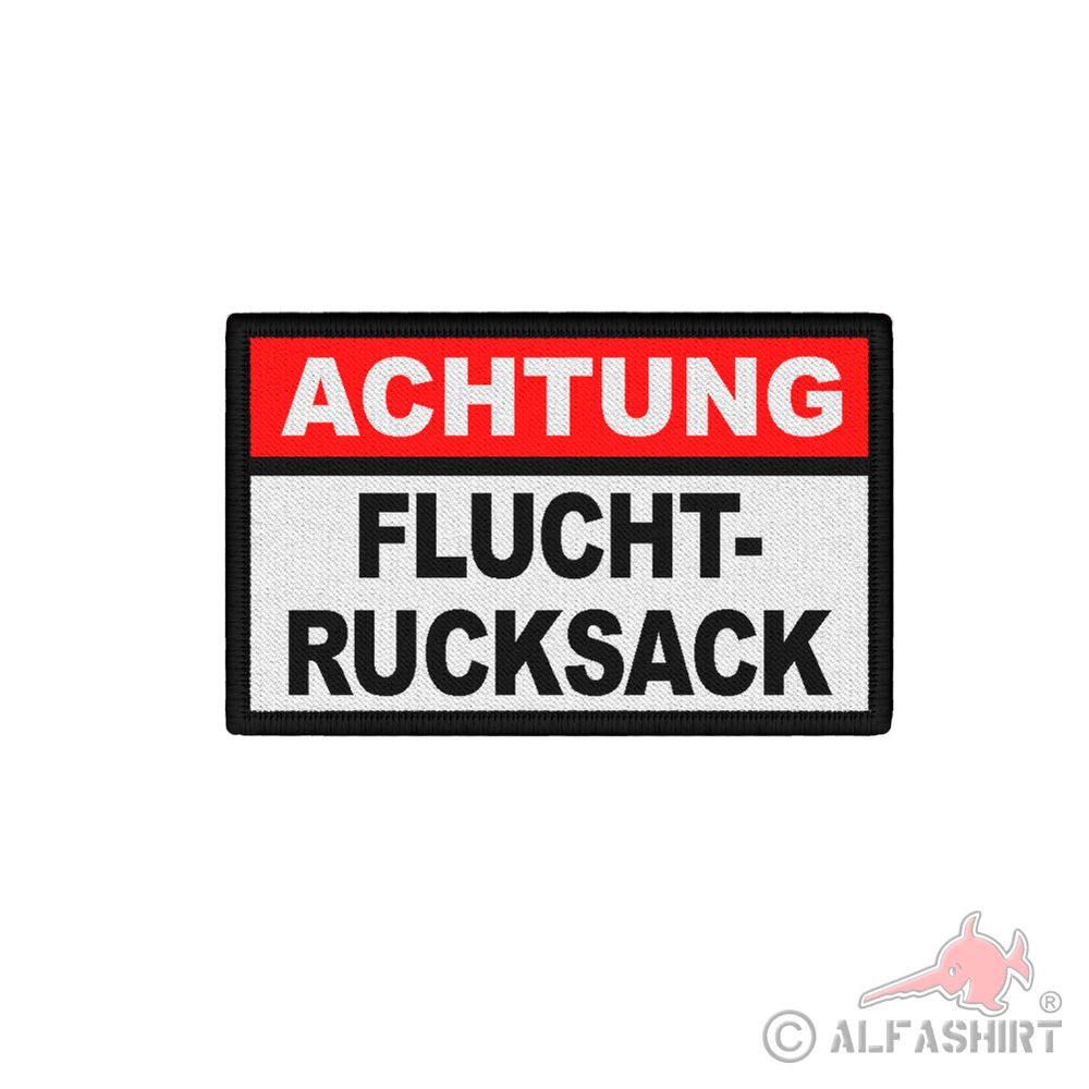 Patch Fluchtrucksack Notfall Flucht Kennzeichnung Ausrüstung #39771