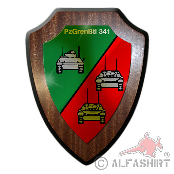 Armorial shield Panzergrenadierbataillon 341 PzGrenBtl BW Stadtallendorf # 18006