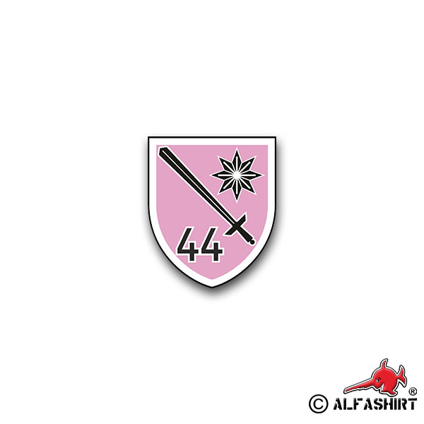 Aufkleber/Sticker PzBtl 44 Panzerbataillon Militär BW Wappen Emblem 7x6cm A1313