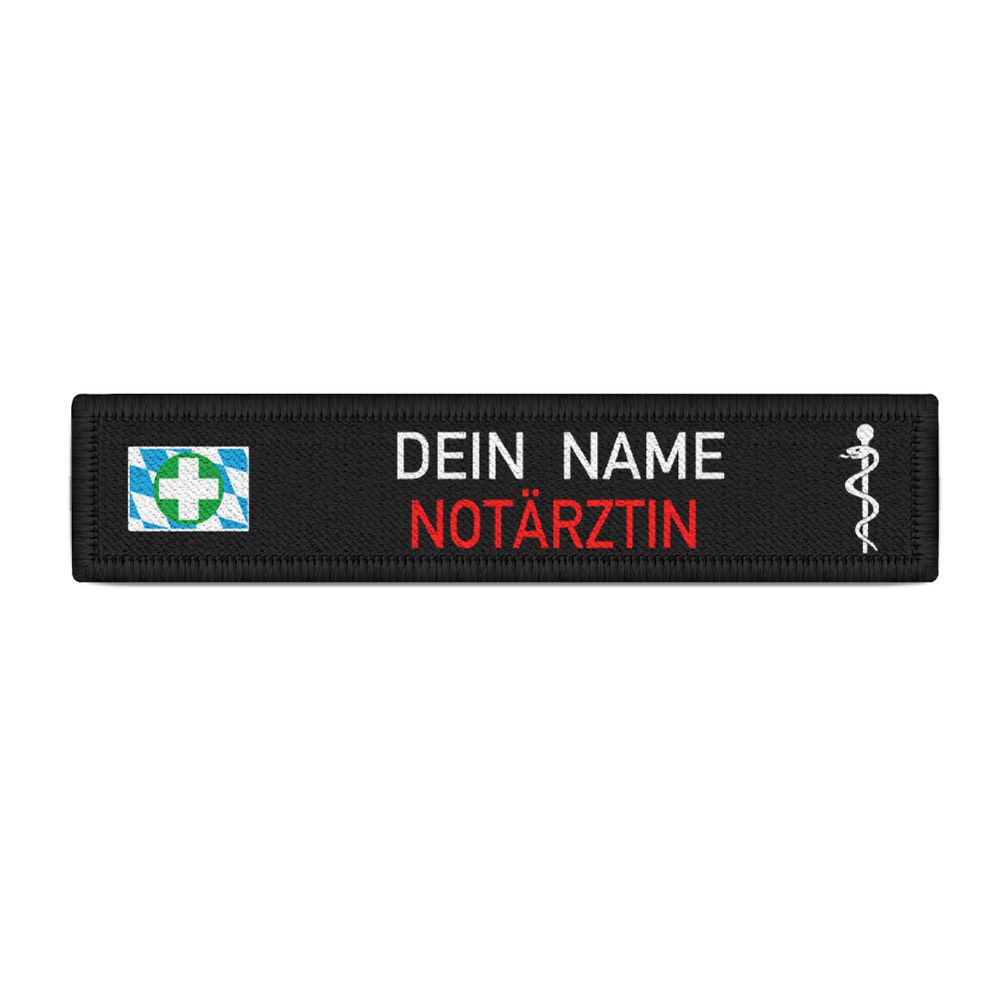 NOTÄRZTIN Bayern Namen-Schild Patch Bavaria Feuerwehr Rettungdienst #37077