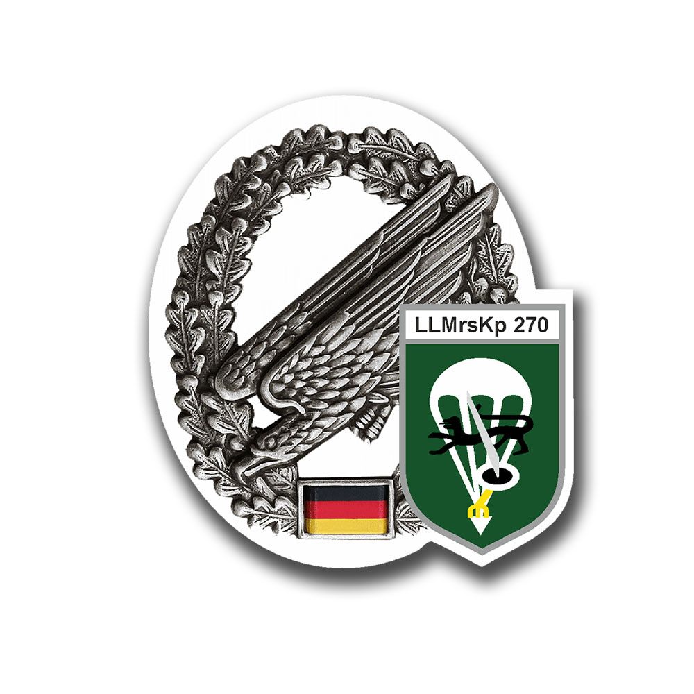 Aufkleber Barettabzeichen Uniform Fallschirmjäger LLMrsKp 270 #A6263