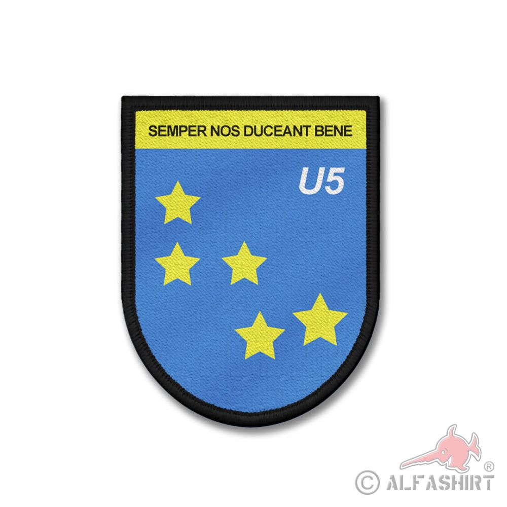 Patch 9x7cm Submarine U5 Bundeswehr S184 1 Kiel Velcro Marine #44310