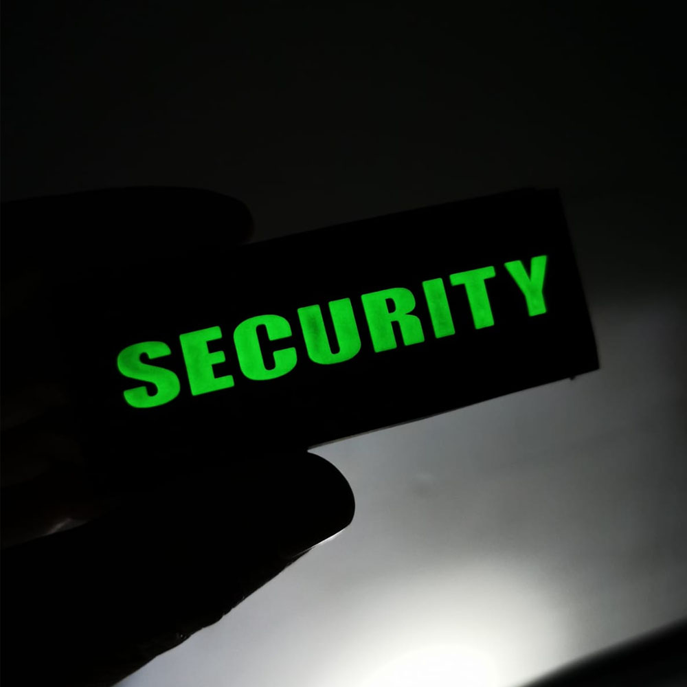 3D Security Patch Fluoreszierend Sicherheitsdienst Abzeichen leuchtend #38712