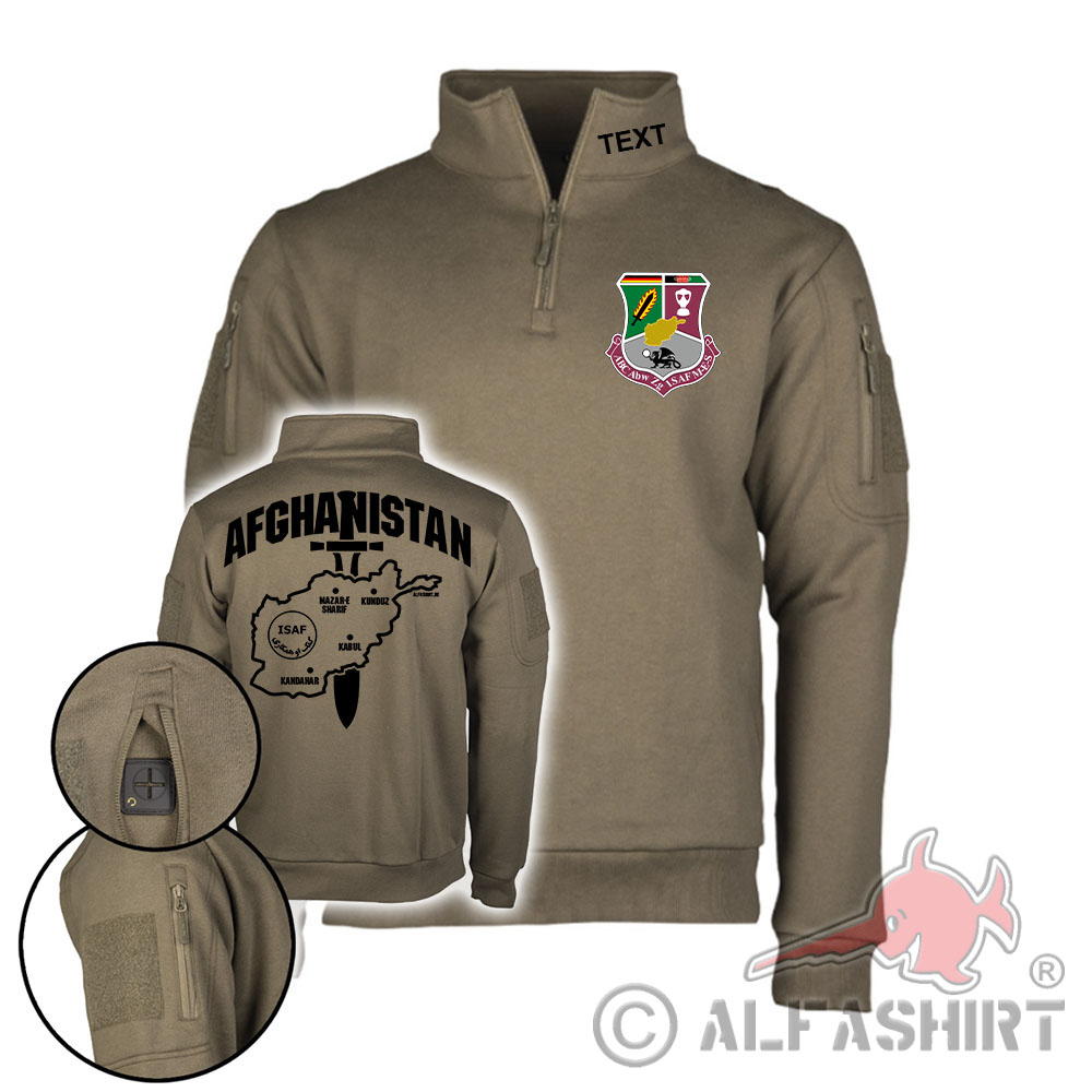 Tactical Sweatshirt ABC Abw Zg ISAF M-E-S Veteran 15 Einsktgt Afghanistan # 38620