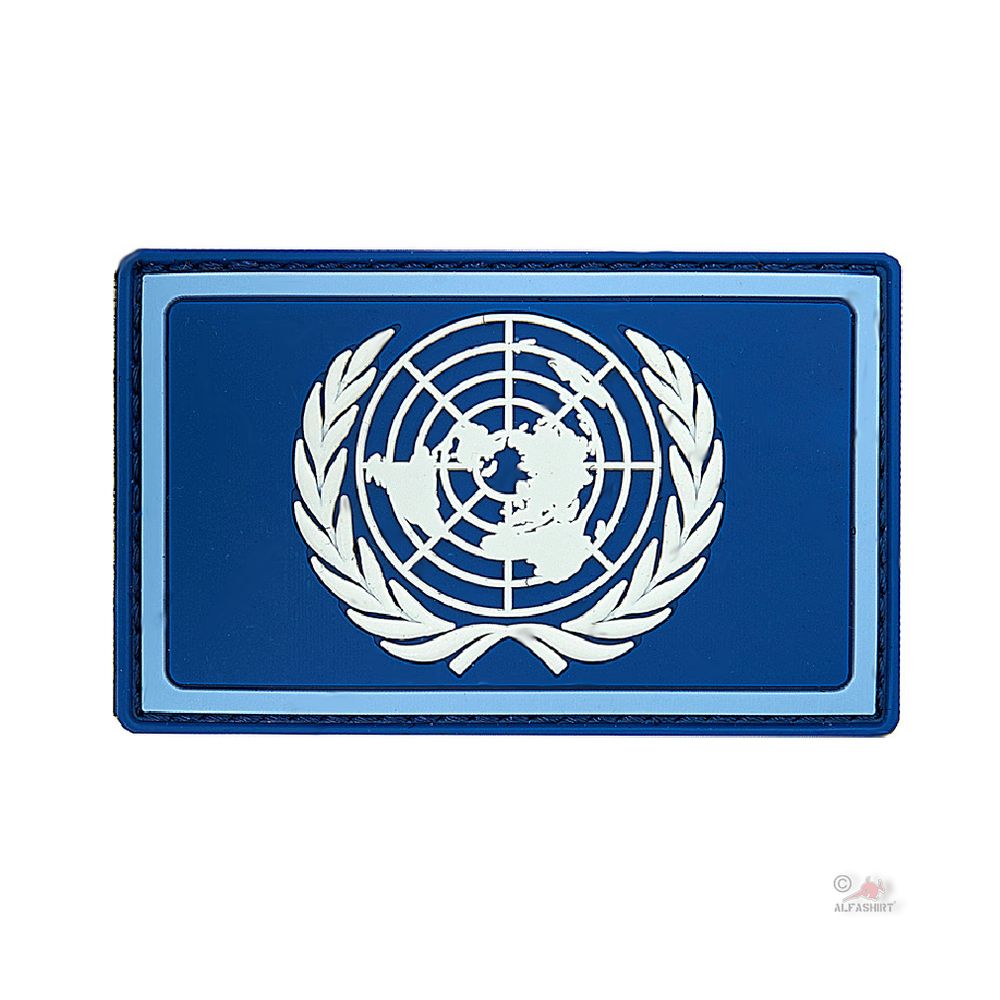 PVC 3D UN Patch UNO Vereinte Nationen United Nations Soldaten 8x5cm #18460
