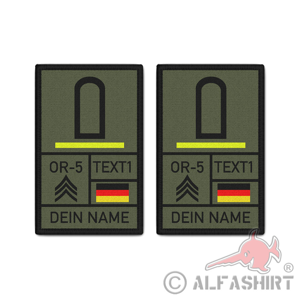 Rank Patch 9.8x6cm Staff Sergeant Signal Corps StUffz Bundeswehr #38978