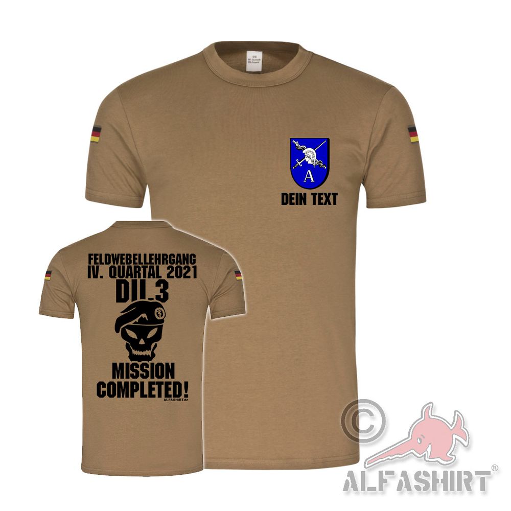 BW Tropen FELDWEBEL LEHRGANG SanAkBw 2021 München T-Shirt #39835