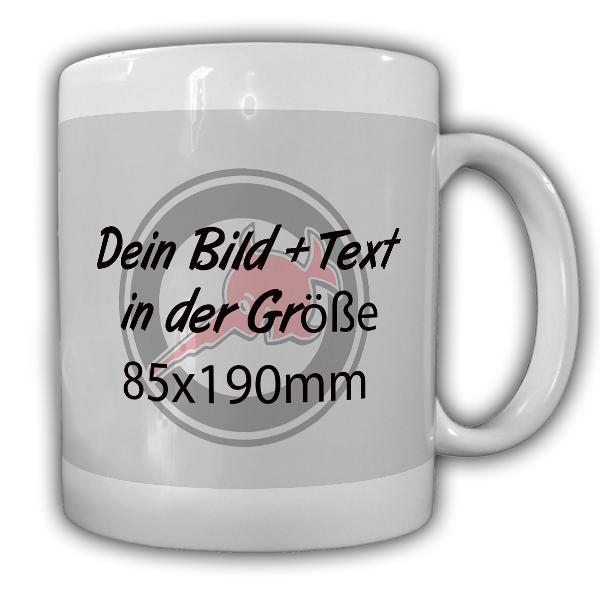 Mug Personalized Your Text plus Image 85x190mm Individual #26037