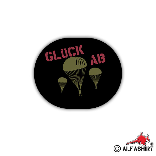 Sticker Glück ab Bundeswehr parachutist devil 7x6cm A1751