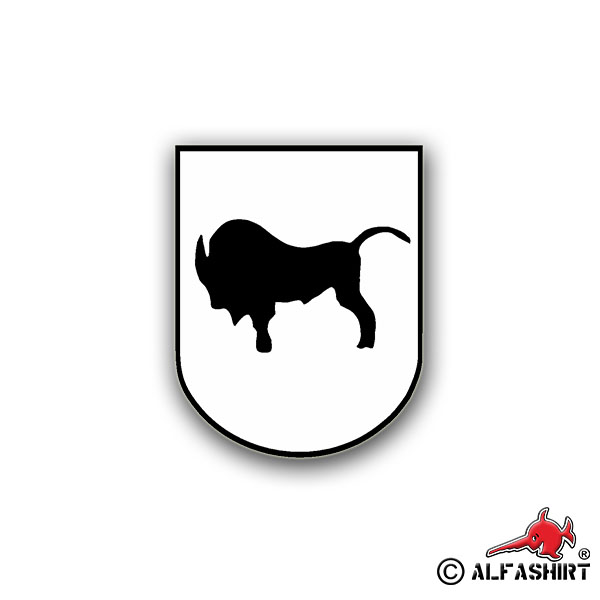 Sticker PzBtl 363 Tank battalion coat of arms Badge buffalo 7x6cm A742