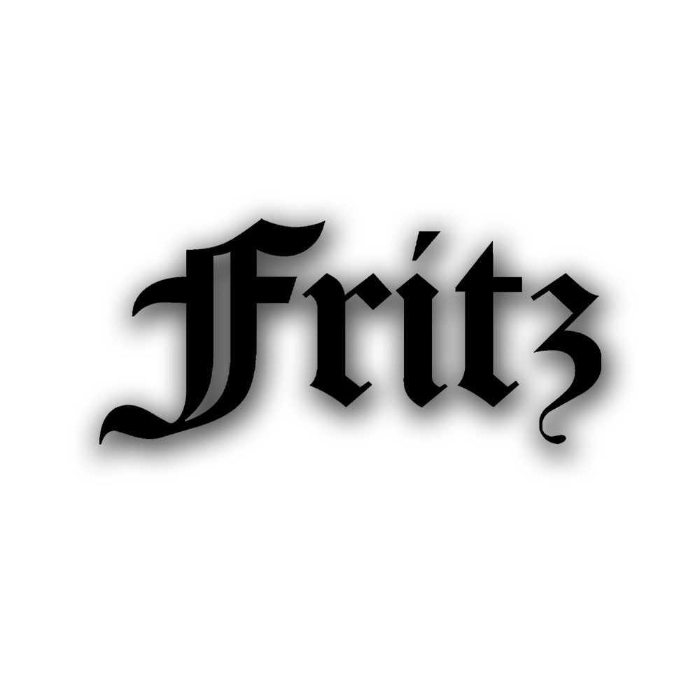 Sticker 15x6.7cm Fritz Old German Gothic lettering for car trailer #A6406