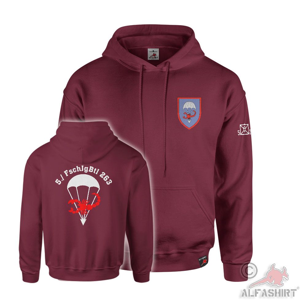 Hoodie 5th Company FschJgBtl Parachute Battalion 263 Sign #45664