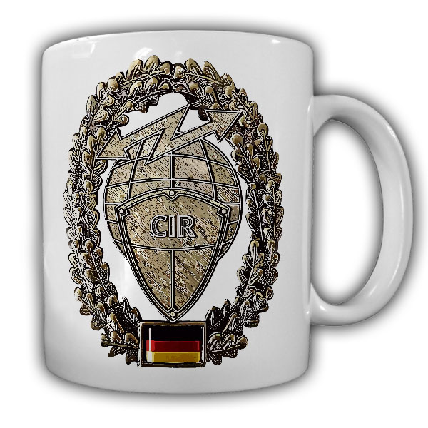 Tasse Barettabzeichen CIR Cyber und Inormationsraum Bundeswehr BW#22124