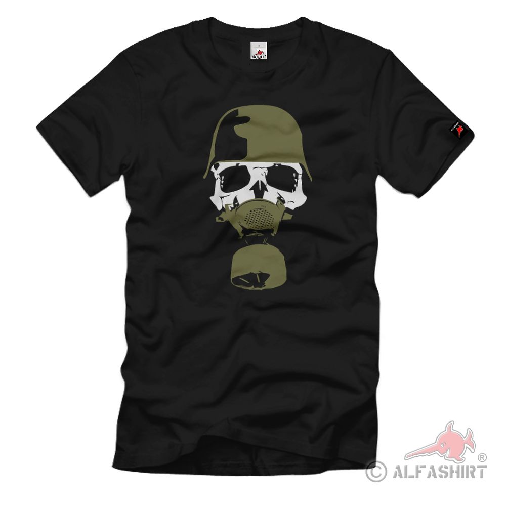 Helm Gasmaske Skull Bundeswehr M42 - T Shirt #156