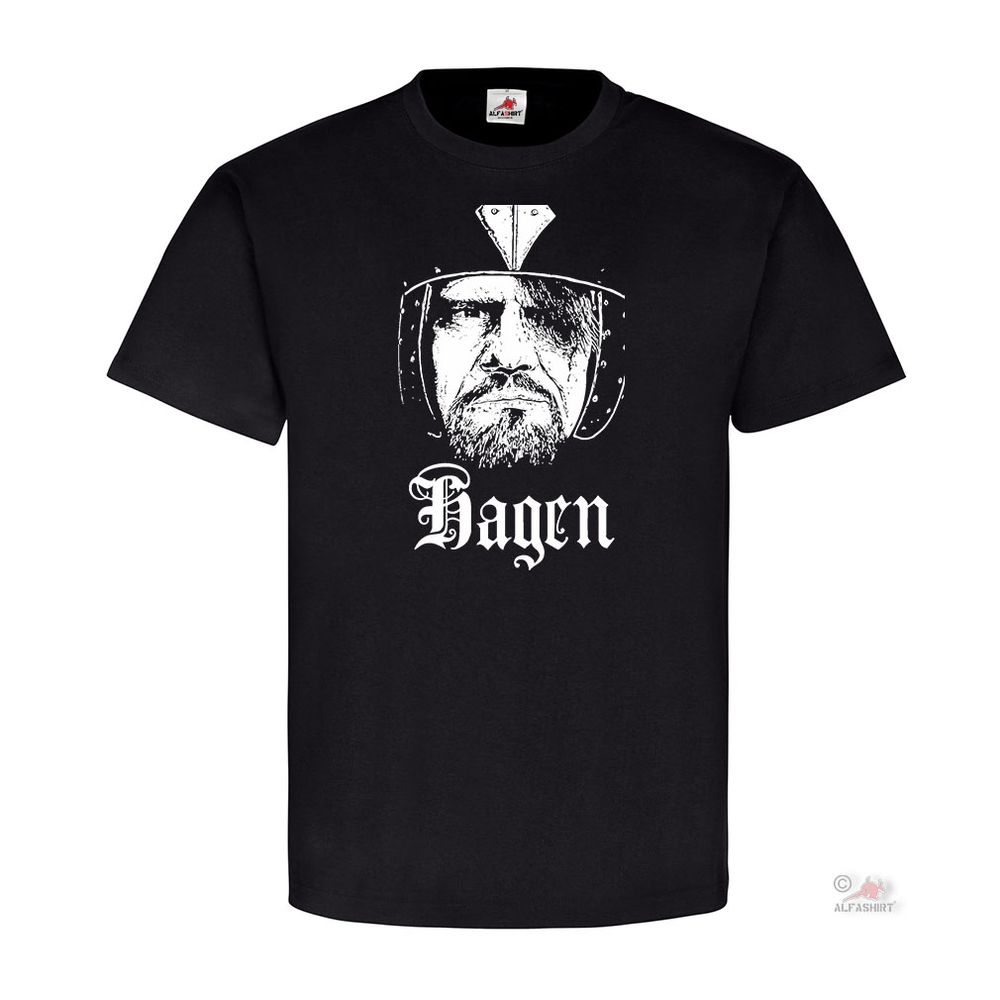 Hagen Nibelungensage Nibelungen Hagen von Tronege Mythos Ritter T-Shirt # 18373