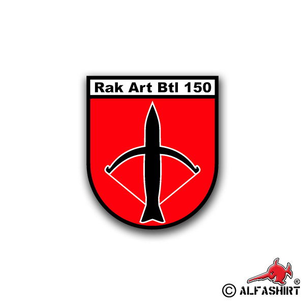 Aufkleber/Sticker RakArtBtl 150 Raketen Artillerie Bataillon Heer 6x7cm A1393