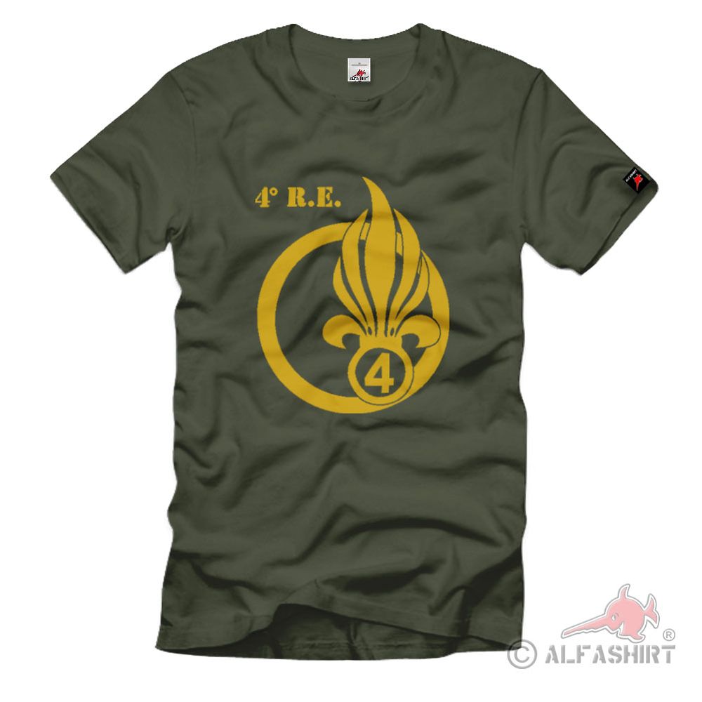 Kampfregiment Fremdenlegion Heer Abzeichen 4° Regiment Etranger - T Shirt #1482