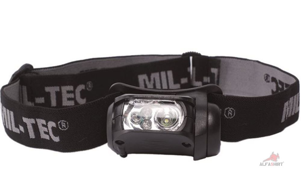 Head torch LED 4-colored head torch lamp headband # 23754
