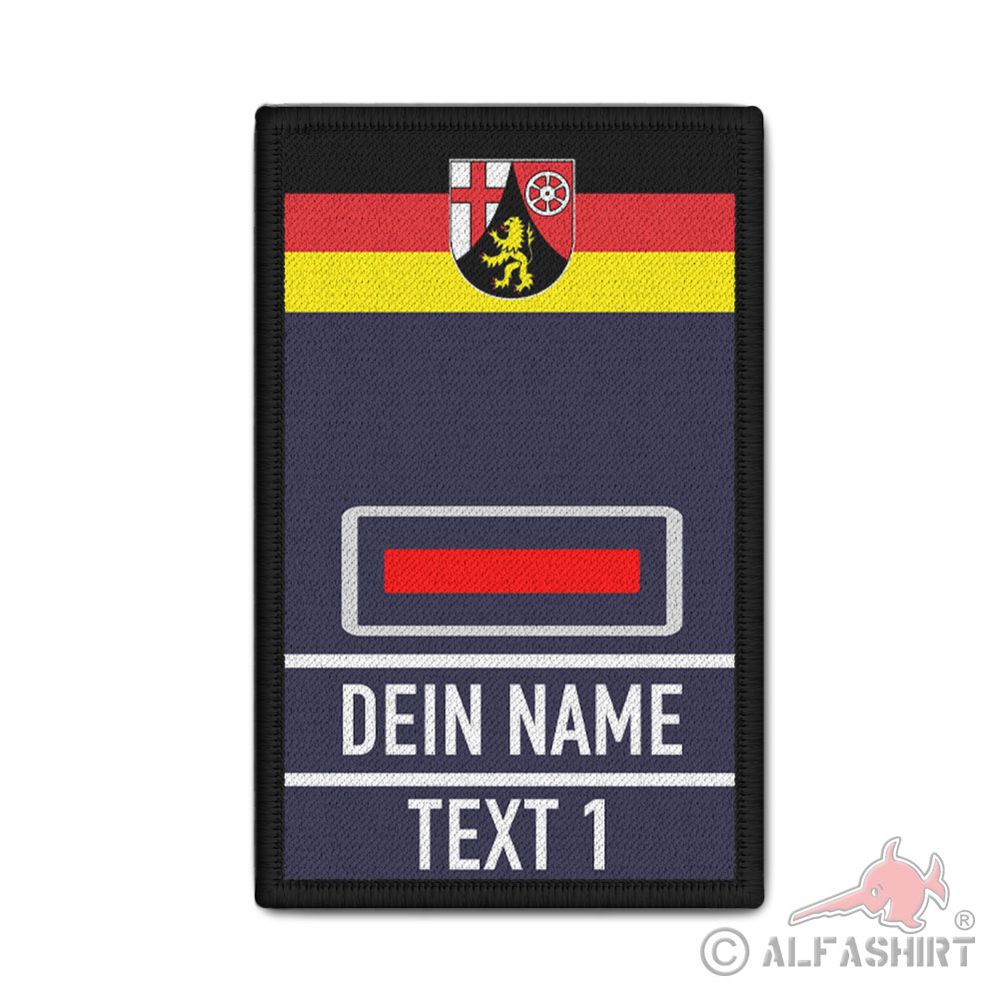 Rank Patch Feuerwehr Brandmeister RLP Dienstgrad Freiwillige Dein Name #40408