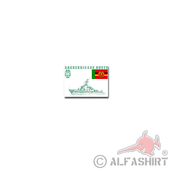 Border brigade coast sticker border troops German Democratic 10x7cm # A4404