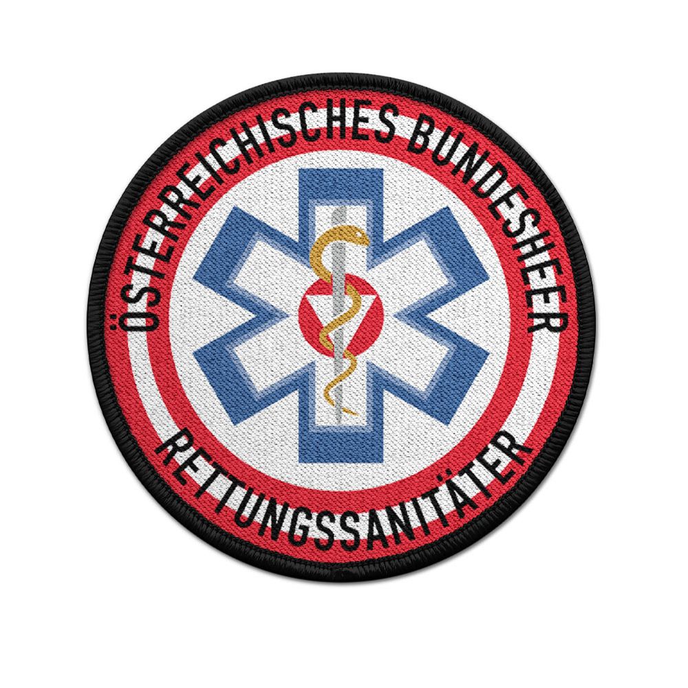 Patch 9cm Österreich Bundesheer Armee Rettungssanitäter RettSan Sanitätsdienst Schlange Äskulap #46995