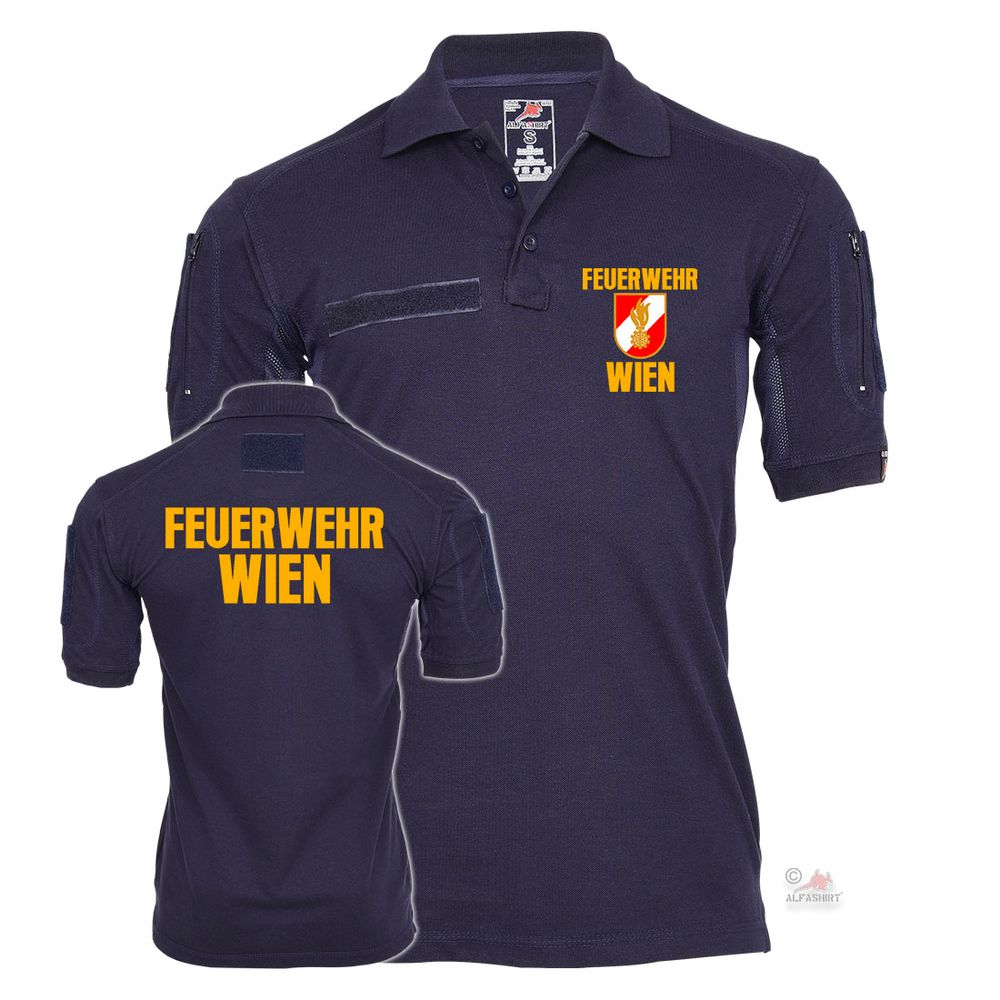 Tactical polo fire brigade Vienna service coat of arms extinguishing train Austria Shirt#39015