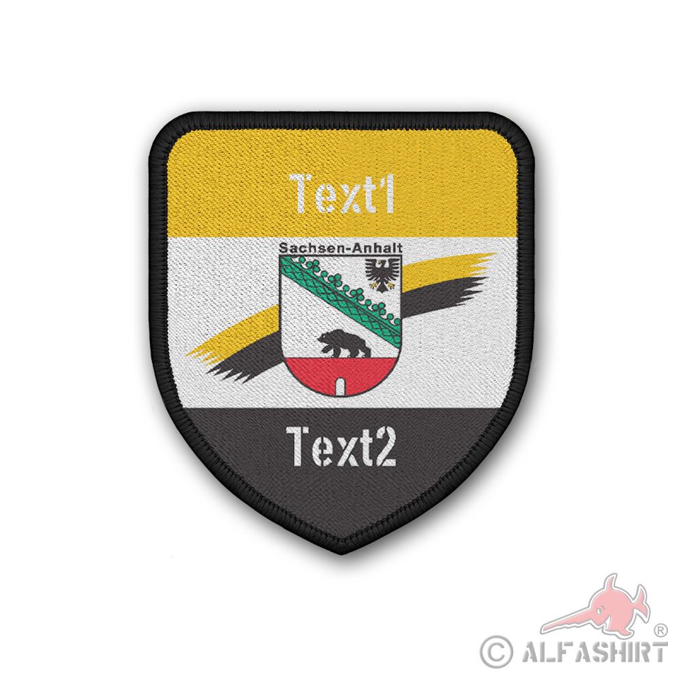 Patch customizable state of Saxony-Anhalt ST LSA coat of arms federal state #42491