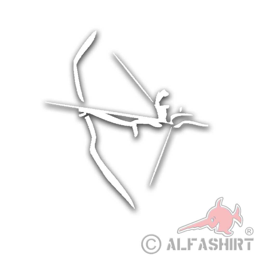 Archery shooting bow arrows sticker archer stickers 10 x 9 cm A5178