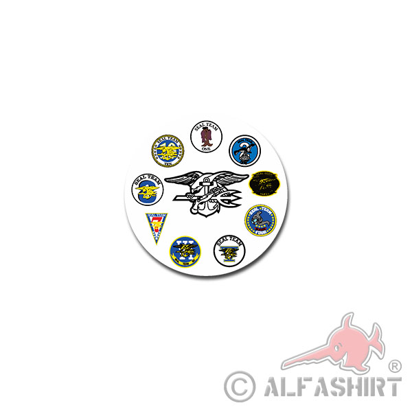 Navy Seals Team Decal Sticker US United States Eagle 7x7cm # A3797