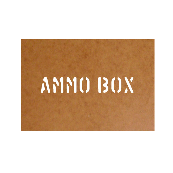 Ammo Schablone Ölkarton Lackierschablone 2,5x10cm # 15180