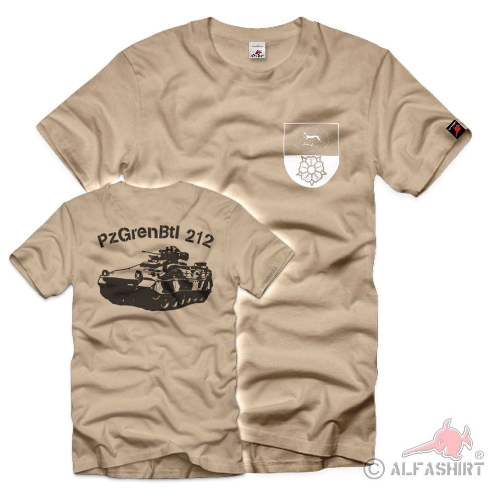 Pzgrenbtl 212 Brustwappen Wappen Schützenpanzer Marder Bundeswehr - T Shirt #4439