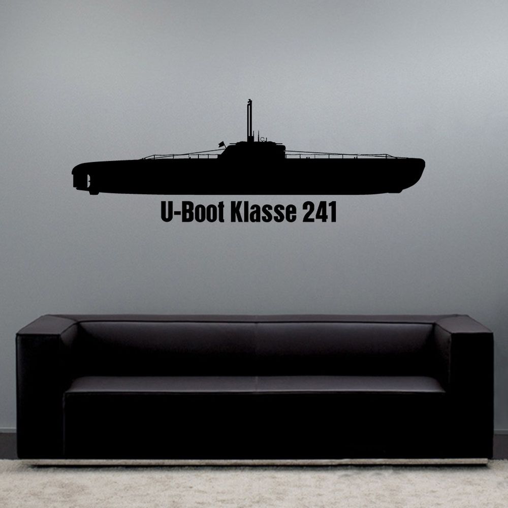 Wall decal submarine class 241 electric boat type XXI German Navy U2540 #A6227