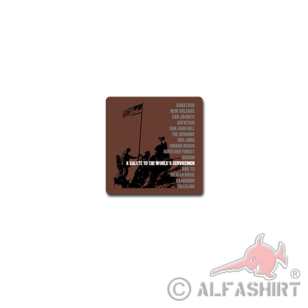 A salute to the world's servicemen sticker sticker United States 7x7cm # A3728