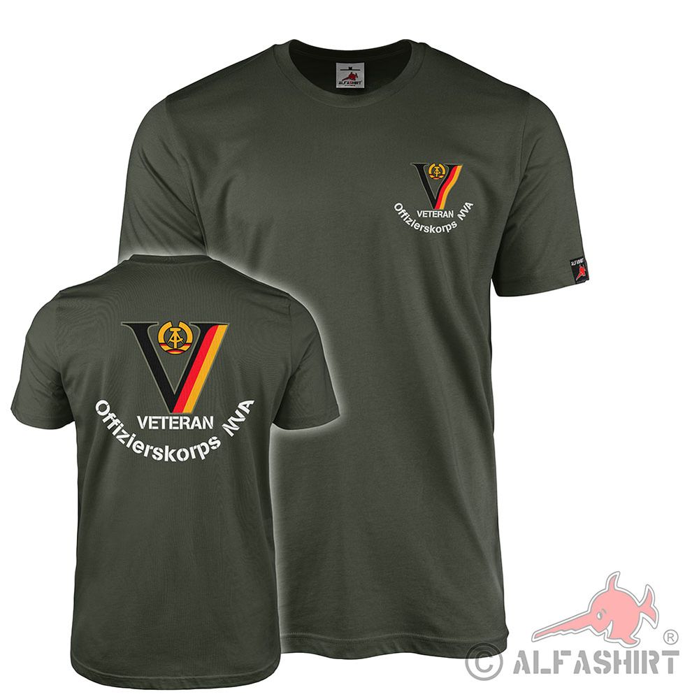 T-Shirt olive Veteran Officer Corps NVA Reservist National People's Army#45631