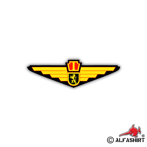Sticker Belgian Air Force Kokarde crest badge 10x3cm A1072