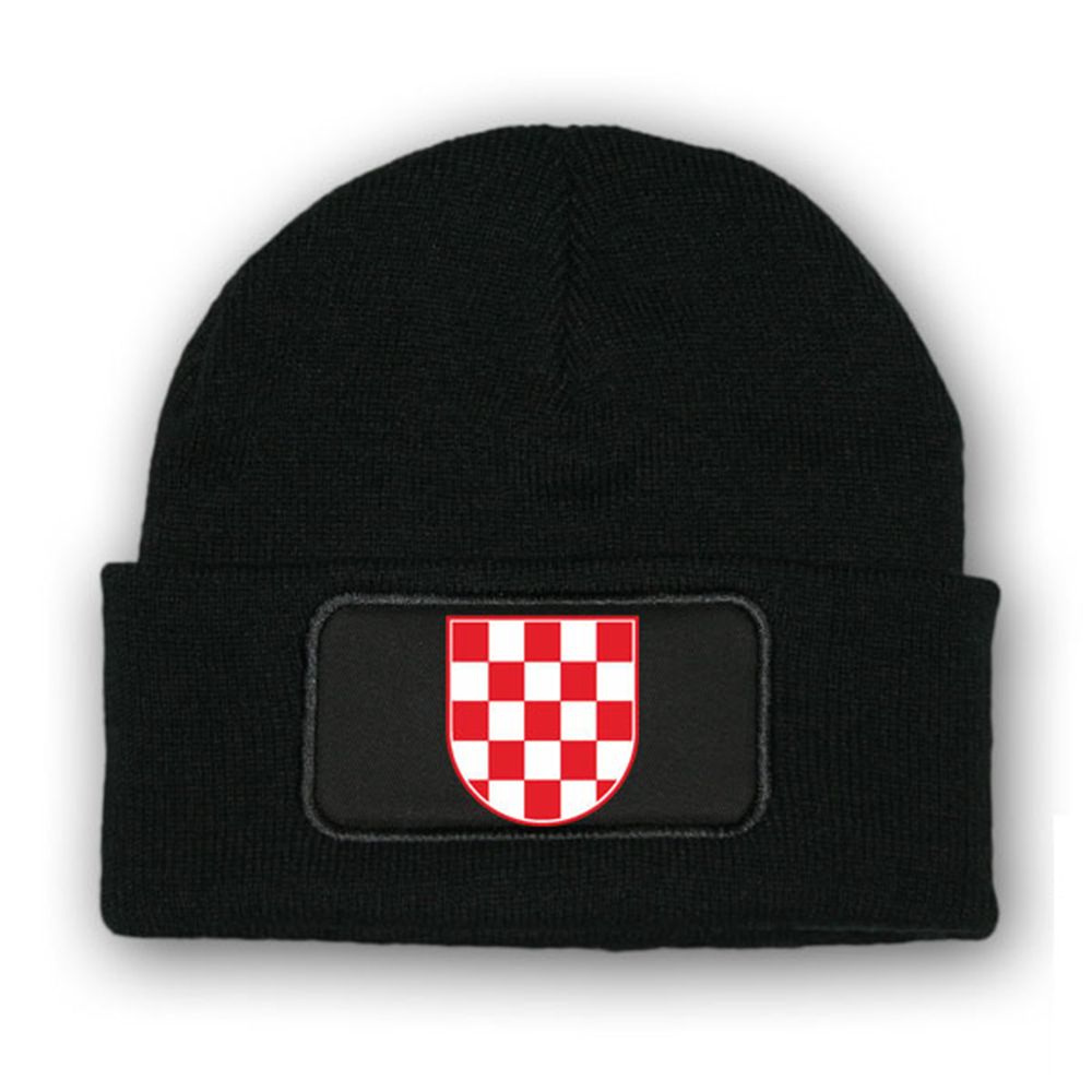 * Mütze / Beenie -Mütze Kroatien_ Wappen Fahne Kroatien Balkan Korkade #7025